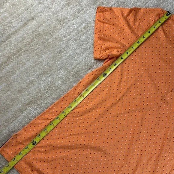 New Polo Ralph Lauren Polo Shirt Men's Medium Orange Performance All Over PRL - Picture 5 of 5
